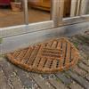 Astra Zerbino esterno in fibra di cocco - Zerbino con spazzole resistente alle intemperie - Zerbino resistente naturale Set da 2 40x60 cm semicircolare