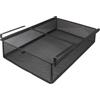 LOVIVER Cassetto estraibile sospeso sotto il ripiano, cestino in filo metallico, organizer salvaspazio per biancheria intima, per camera da letto, armadio, L Black
