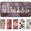 Olivo Tappeti OLIVO.shop CAPRI Tappeto cucina shabby, Passatoia cucina, Tappeto cucina antiscivolo lavabile, Passatoia shabby chic, 6 disegni varie misure (BOTTLES, 50x180 cm)