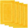 Lavea® 4 Tappetini Bagno 50x80 cm in 100% Cotone - Tappeti Bagno Assorbenti e Lavabili - Ideali come Tappeto Bagno o Tappetino Doccia - Giallo colza