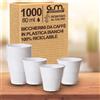 G.M. DISTRIBUZIONE Bicchieri Caffè (1000, Bianchi) - Bicchierini Caffè 80cc - Bicchieri Riutilizzabili Super Rigidi e Resistenti al Calore per Espresso, Asporto, Casa e Ufficio - Made in Italy