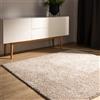 benuta Basic Tappeto salotto a pelo alto Sohari - Beige 200x200 cm - Minimalista - Morbido lavabile - Camera letto, corridoio, sala pranzo, soggiorno - Pavimento riscaldato
