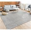 Paco Home Tappeto Pelo Corto, Lavabile, Monocolore, Semplice e Moderno, per Soggiorno, Camera da Letto e Ingresso, Dimensione:80x250 cm, Colore:Argento
