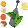 Meridiana® Ok Chef Mandolina REGOLABILE Spessore regolabile e taglio julienne Patate Affettatrice Cipolla taglia pomodori Chopper Kitchen taglia patate mandolina per verdure professionale (Verde)