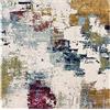Rururug Tappeti Quadrata Pelo Corto Antiscivolo Lavabile Tappeto Soggiorno, Camera da Letto Sala da Pranzo, Corridoio Ufficio,Arte colorata astratta moderna retrò Square 150 x 150 cm