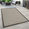 Paco Home Tappeto moderno per interni ed esterni dal tessuto piatto dal look naturale tinta unita in beige, Dimensione:120x170 cm