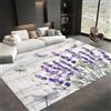 WHUOEUCO Tappeto Soggiorno Lavanda E Libellula 80x150cm Tappeti Camera da Letto Lavabile, Tappeto Salotto Antiscivolo Grandi, Tappeti Pelo Corto con Stampa 3D