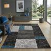 Carpetsale24 Tappeto per Soggiorno 280 x 370 cm Turchese- Design Moderno Tappeto Rettangolare a Pelo Corto per Cucina, Sala da Pranzo e Camera da Letto, Morbido e Facile da Pulire