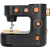 DGJMuu Mini macchina da cucire con tavolo scorrevole, macchina da cucire elettrica portatile con luce a LED, ideale per abbigliamento fai da te, federe, biancheria da letto (nero)