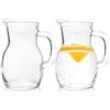 KONZEPT Set di 2 brocche in vetro di alta qualità, 250 ml, perfetto per acqua, latte, succhi d'acqua con manico ergonomico, disponibile in diverse misure