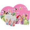 Isola Party Kit festa di compleanno Princess Dreaming per 16 persone eco-friendly (16 piatti di carta ⌀ 23 cm, 16 bicchieri di plastica 200 ml, 20 tovaglioli di carta 33x33 cm)