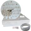 Regalami.shop bomboniera orologio diam 19 in pietra con scatola, confetti, nastro e bigliettino personalizzato ideale per tutte le cerimonie (large)