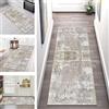 SGLGSTORE Tappeto da Cucina Antiscivolo, Tappeto passatoia Lavabile Grigio 3D 100X240CM Tappeto Runner Lungo per Ingresso Corridoio Soggiorno Camera da Letto Tappetino da Cucina, Tappeti Runner Casa Moderno