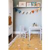 RugVista Confetti, Tappeto per bambini, Moderni, 100 x 160 cm, Rettangolare, Pelo medio, Cameretta, Lavabile solo a secco, Senza sostanze chimiche pericolose, Giallo