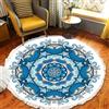 Tomifine Tessuto Tappeto Rotondo, Tappeti con Nappe Lavabile Mandala Stampato per Camera da Letto Soggiorno Cucina (150cm,#10)