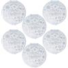 NAMAI - Set di 6 Tovagliette Sottopiatto Natalizie in Plastica, 38 CM Diametro, Lavabili e Riutilizzabili, Sottopiatti Natalizi, Idea Regalo (Bianco Argento)