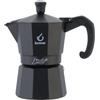 FOREVER Caffettiera Moka per Induzione, Miss Moka Prestige Induction 'All Black', Caffettiera Moka per Casa, Caffettiera Portatile per Viaggio, inclusa Guarnizione in Silicone (3 Tazze)