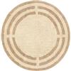 RugVista Chateau, Tappetino da bagno, Moderni, Ø 90 cm, Rotonda, Pelo medio, Lavabile in lavatrice, Natural/Beige