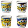 Brandani Italian Style Set 4 Tazzine Caffè Bicchierino Citrus 52746 Brandani Bomboniera Porcellana Bone China Limoni