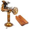 Palatina Werkstatt BERKEL VOLANO B114 Macchina da Taglio con Volano Oro con Piedino e Tagliere in Legno di Fassholz - Finitura Esclusiva, Macchina da Taglio Precisa per Prosciutto e Salame, Oggetto di Design per Cucina
