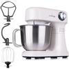 LEHMANN Impastatrice Planetaria, 1500 W, 12 Velocità, Ciotola 5 L con Coperchio Anti-schizzi, Robot da Cucina per Pizza, Pane, Dolci, Accessori - Frusta, Gancio Impastare e Mescolatore, Beige