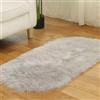 Tomifine Imitazione Lana Tappeto, Soffice Faux Tappeti Pelliccia, Adatto per Tappeto per Soggiorno, Lungo Pelliccia Morbida, Soffice, Tappetino per Il Letto (60 x 150 cm,Grigio)
