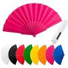 DISOK Set di 50 ventagli in plastica e tessuto, colori assortitiVentagli per invitati del matrimonio, battesimo, comunione.
