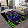 Xisnuient Tappeto per Soggiorno,Tappeti Scendiletto per Camera da Letto Sala Giochi con Grazioso Motivo a Gatto 3D,Cucina Sala da Pranzo Corridoio,Flanella Carpet in Memory Foam (Verde,120x160 cm)