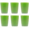 Memento Set 6 Bicchieri Vetro pulegoso Senza Gambo Apple Green