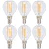 CHICIRIS 6 Pezzi Lampadina Vintage G45 Trasparente E14 Dimmerabile 6W 220V Luce Calda per Lampade Decorative Domestiche