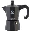FOREVER Caffettiera Moka per Induzione, Miss Moka Prestige Induction 'All Black', Caffettiera Moka per Casa, Caffettiera Portatile per Viaggio, inclusa Guarnizione in Silicone (2 Tazze)