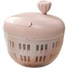 ARMYJY Centrifuga per insalata, disidratatore per verdure e frutta, utensile da cucina manuale per insalata, utensile da cucina con lavabo, per verdure di lattuga (rosso chiaro)