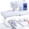 FENGSSLL Macchina da cucire automatica Macchina da ricamo elettrica 158 disegni incorporati con area di ricamo da 4 x 9,2 e touch screen LCD, 210 lettere integrate e 30 bordi con motivi