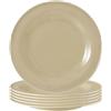 Seltmann Weiden Beat Color Glaze - Set di 6 piatti da colazione in porcellana, ø 23,3 cm, piatto da dessert e piatto da torta con rilievo, in porcellana, colore: beige sabbia