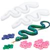 AFUNTA - Stampi in silicone 3D a forma di serpente, 4 pezzi, stampi flessibili in resina epossidica, per orecchini, portachiavi in resina, per artigianato artistico, decorazioni per la casa