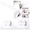 AFTERTECH 3metri 1616FB 16x16mm PROFILO ALLUMINIO BIANCO ANGOLARE con copertura QUADRATA A L PER STRISCE STRIP LED BARRA RIGIDA 3mt + COVER BIANCA (1x 3metri 1616FB milk)