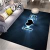 HATEGE Tappeto Salotto 120 x 180 cm Appassionato di Musica Tappeti Camera da Letto 3D Blu Navy Tappeto Antiscivolo Lavabile, Tappeti per Esterno Soggiorno Cucina ZP755