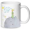 BIGIEMME Tazza bianca in ceramica 0,32 L Ø cm 8xh9,5 ca con stampa vari temi assortiti Idea regalo battesimo unicorno spazio orsetto leoncino (piccolo principe)