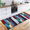 Siunwdiy Tappeto passatoia vintage stile tappeto decorativo Spesso 0,6 CM tappeto classico anti fatica da cucina tappetino per fodera camera corridoio, lavanderia ingresso,40X200CM