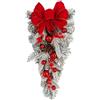 Oshhni Ghirlanda artificiale natalizia a goccia, ghirlanda decorativa, decorazione natalizia, ornamento da appendere alla parete, per finestra, festa, 60 Cm