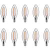 Botlighting Shot Bot lighting set 10pz Lampadine led vetro tortiglione trasparente 4,5w E14 470lm 4000k luce naturale