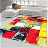 Teppich-Traum Tappeto moderno per il Soggiorno - facile da pulire - quadri colorati giallo Größe 120x170 cm