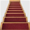 XIEMINLE Tappetini per scale, 76 x 20 cm, autoadesivi, protezione per gradini, decorazione per scale di casa, tappeto di sicurezza lavabile, tappeto di sicurezza per interni, 15 pezzi, rosso vino