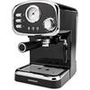 GASTROBACK 42615 - Macchina per caffè espresso Basic, 1100 Watt, ugello girevole per schiuma del latte, pompa professionale per espresso, in plastica, colore: Nero/Argento