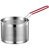 YWJLQH Cestello in Acciaio per Friggere Patatine E Pasta con Manico, 18 Cm