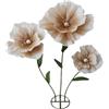 Folpus Fiori giganti per matrimonio per decorazione con base in piedi, grandi fiori artificiali eleganti e multiuso per feste nuziali, Caffè Leggero
