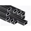 AFTERTECH 10x 3metri (30M) 1207N 12x7mm Profilo Alluminio NERO Minimal Per Strisce Strip LED Barra Rigida INTERA 3MT + Copertura NERA (10x 3metri 1207nero nero)