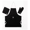 UNITED COLORS OF BENETTON. Black & White | Grembiule da Cucina con Guanto e Presina | Set 3 Pezzi | 100% Cotone | Regali per gli Amanti della Cucina | Lavabile in Lavatrice | Unisex | Colore Nero