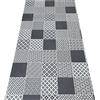 LaVelahome Tappeto in Vinile Proteggi Pavimento Moderno per Cucina e Living - PVC Impermeabile Antigraffio - scacchi bianco nero marmette (100_x_140_cm, Piastrella Grigio)