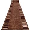 rugsx Passatoia corridoio Adagio marrone - Antiscivolo, moderna e resistente, ideale per cucina, soggiorno e ingresso, 90x200 cm